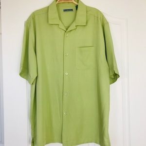 Cubavera button down shirt size large green